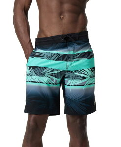 Xs[h Y  n[tpcEV[c vg V[gpc Speedo Men's Bondi Basin Palm Print Drawstring 9 Boardshorts Anthracite