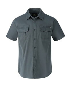 �\���O�b�h �����Y �g�b�v�X �V���c Thorogood Men's Short Sleeve Utility Button Up Shirt Vintage slate �X���[�g