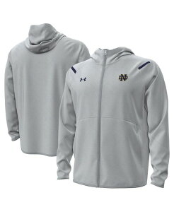 A_[A[}[ Y AE^[ WPbgEu] t[X p[J[ WPbg Under Armour Men's Notre Dame Fighting Irish Unstoppable Performance Fleece HoodieHalf-Zip Jacket Gray O[