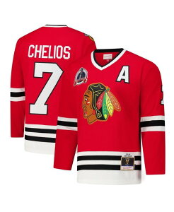 �~�b�`�F��&�l�X �����Y �g�b�v�X �V���c �W���[�W�[ Mitchell & Ness Men's Chris Chelios Red Chicago Blackhawks 1991-92 Power Play Jersey Red ���b�h