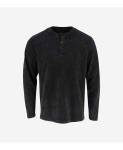 �\���O�b�h �����Y �g�b�v�X T�V���c ���B���e�[�W Thorogood Men's Heavyweight Vintage Wash Long Sleeve Henley Black �u���b�N