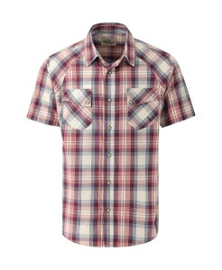 \Obh Y gbvX Vc Thorogood Men's Western Short Sleeve Snap Up Shirt American sunrise plaid `FbN