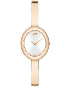 oh fB[X ANZT[ rv Movado Women's Museum Oval Bangle Swiss Quartz Rose PVD Watch 22 x 26mm Rose-Gold S[h