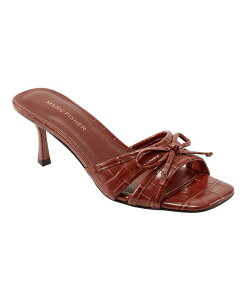 }[NtBbV[ fB[X V[Y T_ q[ Marc Fisher Women's Delphy Kitten Heel Slip-On Sandals Brown Croco uE