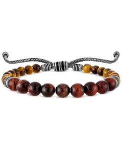 �G�X�N�@�C�A ���f�B�[�X �A�N�Z�T���[ �u���X���b�g�E�o���O���E�A���N���b�g Esquire Men's Jewelry Tiger Eye Bead Bolo Bracelet in Sterling Tigers Eye �A�j�}��