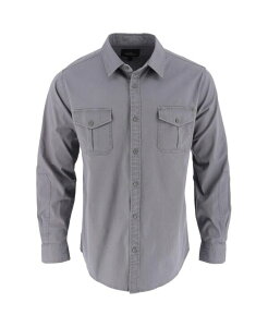 \Obh Y gbvX Vc {^_E _E Thorogood Men's Utility Stretch Shop Long Sleeve Button Down Shirt Quiet shade