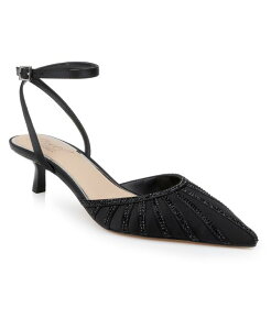 �W���E�F���_�O���C�~�V���J ���f�B�[�X �V���[�Y �p���v�X Jewel Badgley Mischka Women's Fable Evening Pumps Black Satin �u���b�N