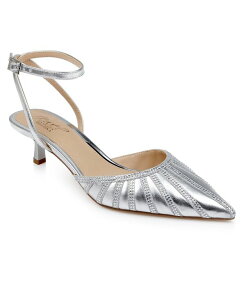 �W���E�F���_�O���C�~�V���J ���f�B�[�X �V���[�Y �p���v�X Jewel Badgley Mischka Women's Fable Evening Pumps Silver Metallic �V���o�[