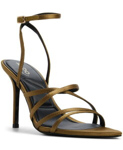 【送料無料】 アルド レディース サンダル シューズ Women's Solania Strappy Heeled Dress Sandals Green Satin