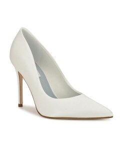 �i�C���E�F�X�g ���f�B�[�X �V���[�Y �p���v�X �T�e�� Nine West Women's Fresh Bridal Satin Stiletto Pumps White Satin �z���C�g