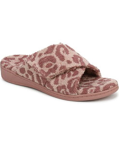 oCIjbN fB[X V[Y T_ Vionic Womens Relax II Open Toe Slippers Pink multi woven fabric sN