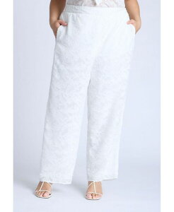 �G���N�C ���f�B�[�X �{�g���X �J�W���A���p���c �v���X�T�C�Y �p���c ELOQUII Plus Size Textured Jacquard Pants Jet stream