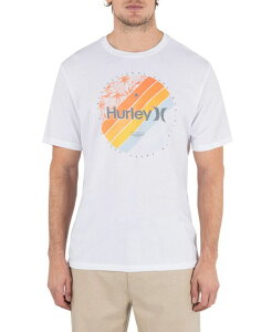 �n�[���[ �����Y �g�b�v�X T�V���c Hurley Men's Linear Palm Short Sleeve T-Shirt White �z���C�g