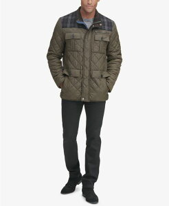�R�[���n�[�� �����Y �A�E�^�[ �W���P�b�g�E�u���]�� �L���e�B���O �W���P�b�g Cole Haan Mixed Media Quilted Jacket Olive �I���[�u
