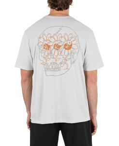 �n�[���[ �����Y �g�b�v�X T�V���c Hurley Men's Skulls And Flowers Short Sleeve T-Shirt Platinum