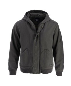 �\���O�b�h �����Y �A�E�^�[ �W���P�b�g�E�u���]�� �g�[�� �W���P�b�g Thorogood Big & Tall Heritage Stone Washed Canvas Hooded Bomber Jacket Tarmac �X�g�[��