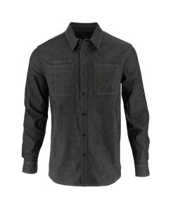 \Obh Y gbvX Vc Be[W fj Thorogood Men's Vintage Stretch Denim Long Sleeve Button Up Shirt Black denim ubN