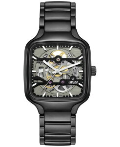 h fB[X ANZT[ rv Rado Unisex Swiss Automatic True Square Black High Tech Ceramic Bracelet Watch 38mm Black ubN