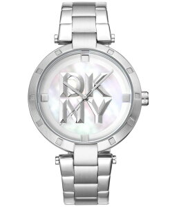 �_�i �L������ �j���[���[�N ���f�B�[�X �A�N�Z�T���[ �r���v T�V���c ���S DKNY Women's Essential Logo Stainless Steel Bracelet Watch 38mm Silver �V���o�[