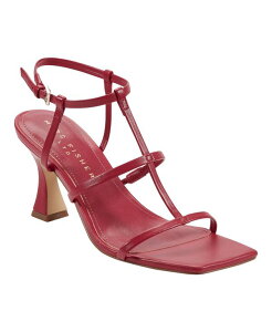 �}�[�N�E�t�B�b�V���[ ���f�B�[�X �V���[�Y �T���_�� �q�[�� Marc Fisher LTD Women's Dennie Caged Tapered Heel Sandals Dark Pink Leather �s���N