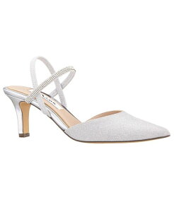 �j�i ���f�B�[�X �V���[�Y �p���v�X Nina Women's Billie Slingback Evening Pumps Light Silver �V���o�[