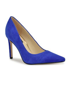 �i�C���E�F�X�g ���f�B�[�X �V���[�Y �p���v�X Nine West Women's Oraye Snip Toe Stiletto Pumps Blue Suede �u���[