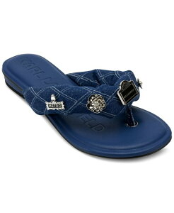 �J�[�� ���K�[�t�F���h ���f�B�[�X �V���[�Y �T���_�� KARL LAGERFELD PARIS Women's Ceejay Rue Embellished Sandals Blue �u���[