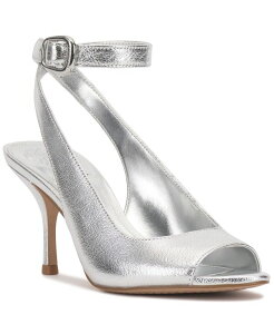 ���B���X�J���[�g ���f�B�[�X �V���[�Y �p���v�X Vince Camuto Women's Pavles Peep-Toe Pumps Lux Silver Leather �V���o�[