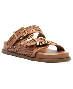 �V���b�c ���f�B�[�X �V���[�Y �T���_�� Schutz Women's Naomi Round Toe Flat Sandals Brown �u���E��