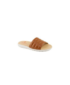 }[NWZtj[[N fB[X V[Y T_ Marc Joseph New York Womens Slip On Slide Sandals Cognac napa soft