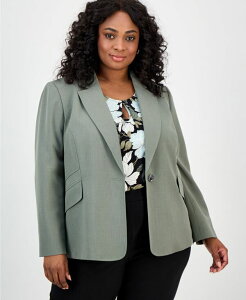 【送料無料】 カスパール レディース ジャケット・ブルゾン ブレザー アウター Plus Size One-Button Blazer Dark Sea Stone