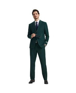 �X�e�C�V�[�A�_���X �����Y �A�E�^�[ �W���P�b�g�E�u���]�� �p���c �x�X�g �W���P�b�g Stacy Adams Men's Hybrid-Fit 3pc Notch Lapel Suit Set Jacket Vest and Pants Green �O���[��