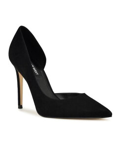 yz iCEFXg fB[X pvX V[Y Women's Folowe Suede d'Orsay Stiletto Pumps Black Suede