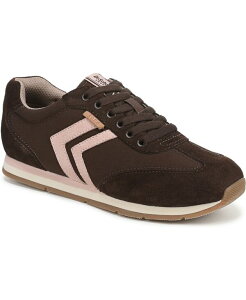 hN^[EV[ fB[X V[Y Xj[J[ [X Dr. Scholl's Women's Comeback Closed Round Toe Lace Up Sneakers Dark Brown Suede/Nylon Fabric uE