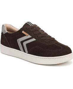 hN^[EV[ fB[X V[Y Xj[J[ [X Dr. Scholl's Women's Rebel Sport Lace Up Sneakers Chocolate Suede/Leather `R[g
