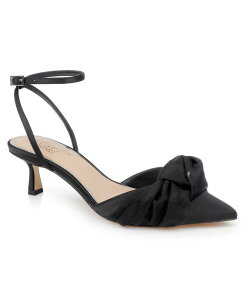 �W���E�F���_�O���C�~�V���J ���f�B�[�X �V���[�Y �p���v�X Jewel Badgley Mischka Women's Favor Evening Knot Pumps Black Satin �u���b�N