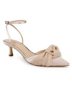�W���E�F���_�O���C�~�V���J ���f�B�[�X �V���[�Y �p���v�X Jewel Badgley Mischka Women's Favor Evening Knot Pumps Nude Satin