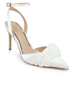 �W���E�F���_�O���C�~�V���J ���f�B�[�X �V���[�Y �p���v�X Jewel Badgley Mischka Women's Federica Evening Knot Pumps Ivory Satin �A�C�{���[