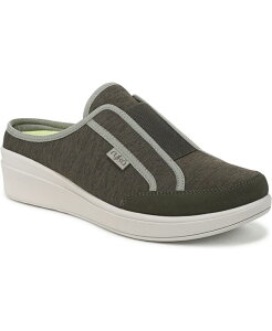 yz CJ fB[X pvX V[Y Women's Lounge Washable Slip On Mules Alpine Green Fabric
