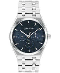 �J���o���N���C�� �����Y �A�N�Z�T���[ �r���v T�V���c Calvin Klein Men's Silver Tone Stainless Steel Bracelet Watch 39mm Silver �V���o�[
