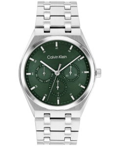 �J���o���N���C�� �����Y �A�N�Z�T���[ �r���v T�V���c Calvin Klein Men's Silver Tone Stainless Steel Bracelet Watch 39mm Silver �V���o�[