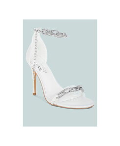 �����h�����O ���f�B�[�X �V���[�Y �T���_�� London Rag Rabenda Rhinestones Chain Stiletto Sandals White �z���C�g