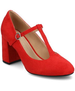 yz Wl RNV fB[X pvX V[Y Women's Talani T-strap Almond Toe Dress Pumps Red