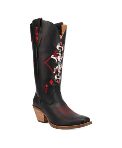 �f�B���S ���f�B�[�X �V���[�Y �u�[�c�E���C���u�[�c ���U�[ Dingo Women's Jack Of Diamonds Leather Boot Black �u���b�N