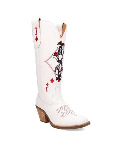 �f�B���S ���f�B�[�X �V���[�Y �u�[�c�E���C���u�[�c ���U�[ Dingo Women's Jack Of Diamonds Leather Boot White �z���C�g