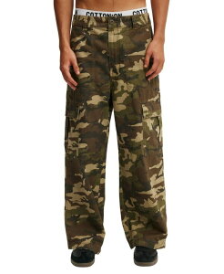 �R�b�g���I�� �����Y �{�g���X �J�W���A���p���c �J�[�S�p���c �p���c COTTON ON Men's Axel Super Baggy Cargo Pants Dark camo