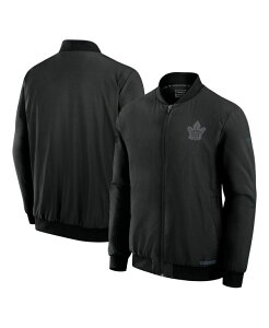 t@ieBNX Y AE^[ WPbgEu] WPbg Fanatics Men's Black Toronto Maple Leaf's Authentic Pro Road Full-Zip Bomber Jacket Black ubN