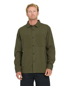 �N�C�b�N�V���o�[ �����Y �g�b�v�X �V���c Quiksilver Men's Heron Long Sleeve Shirt Grape leaf �O���[�v
