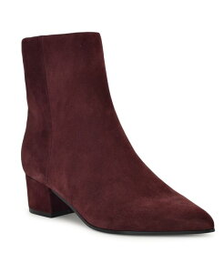 iCEFXg fB[X V[Y u[cECu[c Dark Red Suede Nine West Women's Maribu Pointy Toe High Ankle Booties