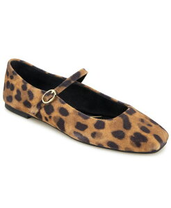 �P�l�X�R�[�� ���f�B�[�X �V���[�Y �p���v�X Kenneth Cole New York Women's Jasper Square Toe Ballet Flats Leopard Suede �A�j�}��